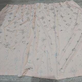 ニトリ ピンク×シルバーラメカーテン 105 ×180