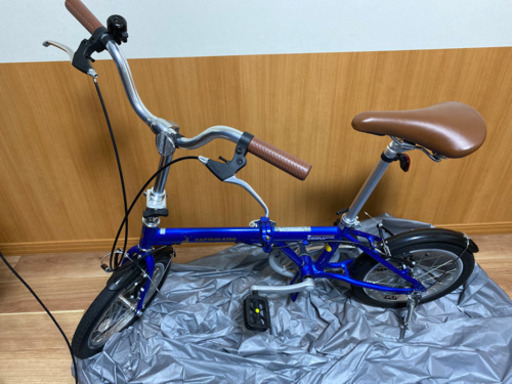 キャプテンスタッグ 折りたたみ自転車 ブルー