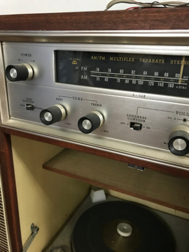 pioneer パイオニア　レコードプレーヤー　ステレオ　アンティーク　家具調　1960年代　インテリア