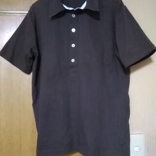 紳士ポロシャツ(男女兼用)　めん100%茶色　未使用でもハンガー...