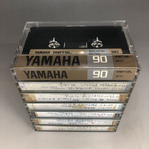 JU1/33　メタル　カセットテープ　7本　YAMAHA　ヤマハ　METAL 90　まとめて　中古品　使用済み　録音済含む　爪あり　※ジャンク扱い