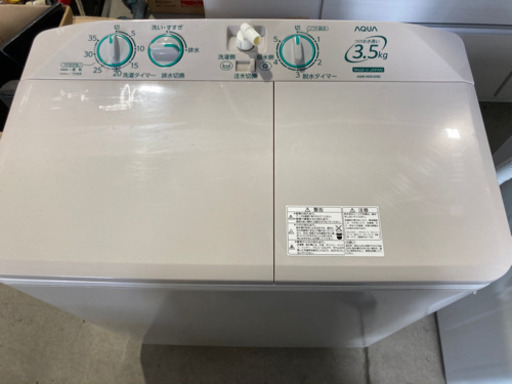 AQUA 3.5kg 2槽式洗濯機 AQW-N351 2017年製