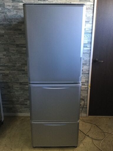 【2019年製】SHARP シャープ 3ドア ノンフロン冷凍冷蔵庫 350L SJ-W351E-S 大容量 シルバー ①