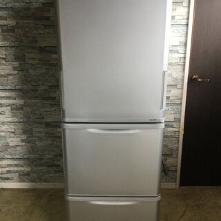 2019年製】SHARP シャープ 3ドア ノンフロン冷凍冷蔵庫 350L SJ-W351E