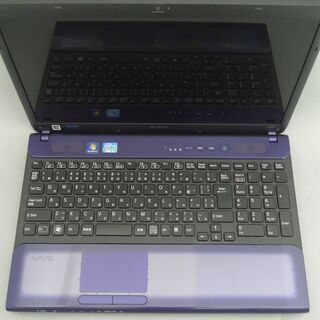 新品SSD 紫色 ノートパソコン 中古良品 Win10 15型ワイド SONY 