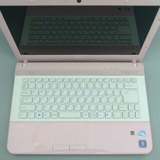ピンク ノートパソコン Win10 中古美品 14型ワイド SONY VPCEA3AFJ