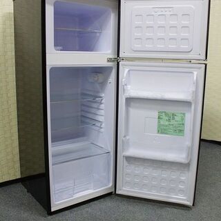 2ドアレトロ冷凍冷蔵庫 メタリックハンドル おしゃれ 114L PRR-122D-B 