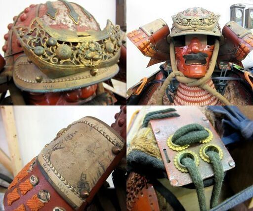 甲冑一式 兜 鎧 等身大 箱付 武具 五月人形 サムライ 侍 戦国武将 武士