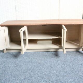 収納家具 朝日木材 フレンチカントリー調デザイン ローボード 幅120 