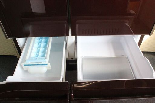 日立 6ドア冷凍冷蔵庫 505L 自動製氷 真空チルド R-G5200F(XT)クリスタルブラウン 2016年製 HITACHI 冷蔵庫 中古家電 店頭引取歓迎 R3873)
