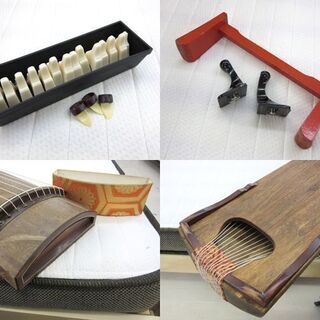 和楽器 琴 13弦 全長182cm 弦楽器 お琴 本体 琴柱 琴爪 猫足・琴台