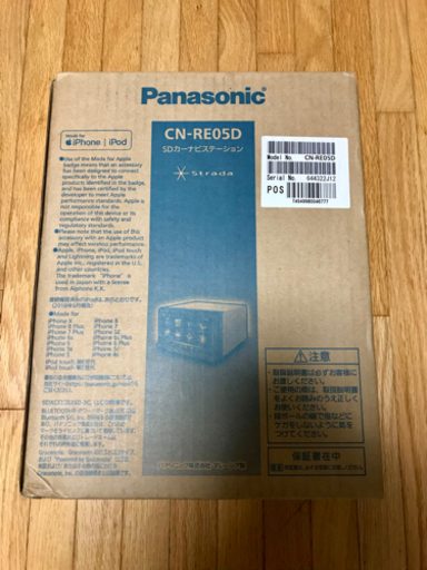 CN-RE05D Panasonic パナソニック パナソニックストラーダ ストラーダ Strada SDナビ Bluetooth 地デジ フルセグ ナビ カーナビ DVD CD