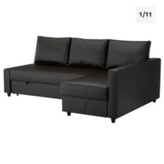 【ネット決済】IKEA ソファーベッド　ブラック　美品