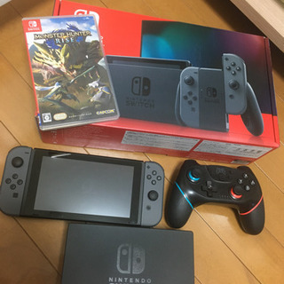 超美品　ニンテンドースイッチ　Switch グレー　モンハン　セット