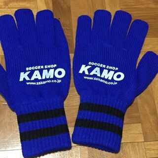 【ネット決済・配送可】サッカー　ニット手袋　滑り止め付　KAMO...