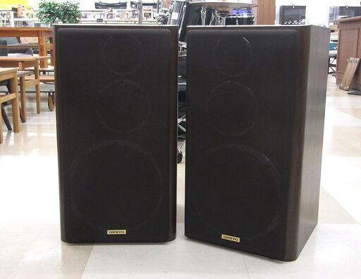ONKYO オンキョー スピーカーペア D-77XD 3Way3スピーカー バスレフ方式・防磁タイプ ブックシェルフ型 中古品 動作確認済み