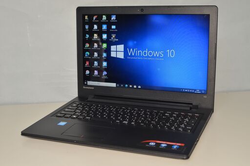 中古ノートパソコン Windows10+office 大容量HDD1TB LENOVO Ideapad 300 Celeron/4GB/USB3.0/WEBカメラ/HDMI/無線/テンキー/便利なソフト