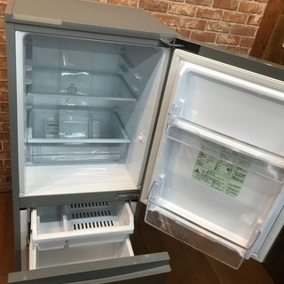 2018年 AQUA アクア 2ドア 126L ノンフロン 冷凍冷蔵庫 AQR-13G(S)