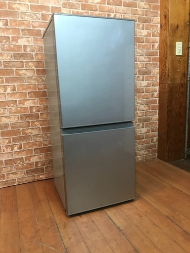 2018年 AQUA アクア 2ドア 126L ノンフロン 冷凍冷蔵庫 AQR-13G(S)