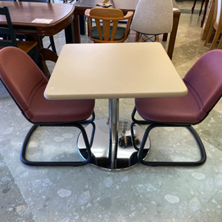 Plus 正方形テーブル　椅子2脚セット　　リサイクルショップ宮...