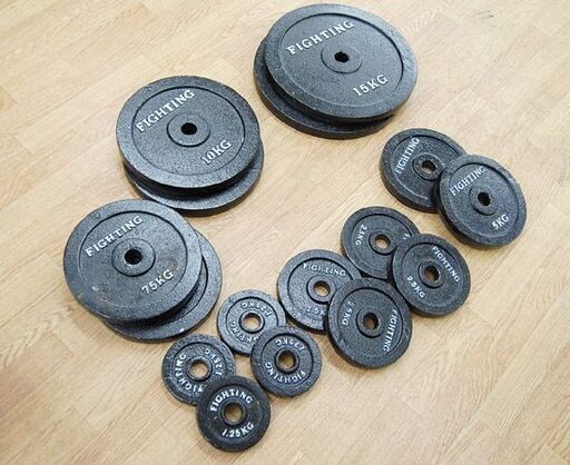 ファイティングロード ベンチプレス 90kg ブラック プレート・ベンチ  