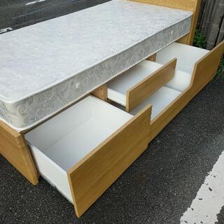 超美品!引き出し付きシングルサイズベッドセット、お売りします  