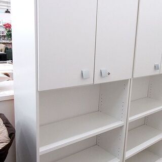 札幌市/清田区　キャビネット 書庫 書類棚 オフィス 事務 書類 収納 鍵なし ホワイト