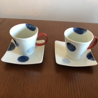 水玉レトロ　コーヒーカップ