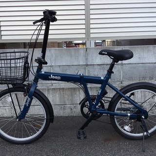 良品＞Jeep・20インチ・折り畳み自転車・シマノ6段変速・純正ライト