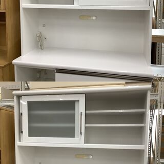 株)キボー レンジボード 食器棚 WH【ユーズドユーズ名古屋天白店】 J985