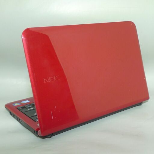 即使用可 赤色 ノートパソコン Win10 中古動作良品 13型 ワイド液晶 NEC PC-LM550BS6R Core i3 4GB 無線 WiMAX Office 初心者向け
