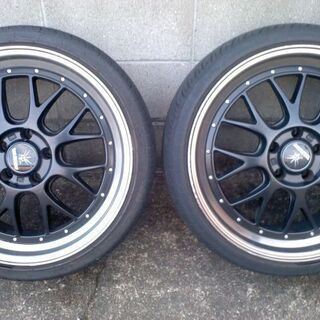 商談中　クラウン等　ビッグセダン　タイヤ引っ張り　Black  Diamond  ブラックダイアモンド　19インチ　8．5J　9．5J　5H　PCD114．3　4本セット　深リム