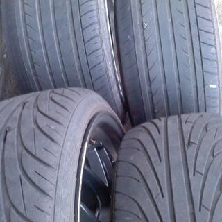 商談中　クラウン等　ビッグセダン　タイヤ引っ張り　Black  Diamond  ブラックダイアモンド　19インチ　8．5J　9．5J　5H　PCD114．3　4本セット　深リム