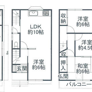 【リフォーム済一戸建て】大日駅 広いリビング！４ＬＤＫ ワンボックス可駐車場有！ 小屋裏収納付 大日駅・古川橋駅 - 門真市