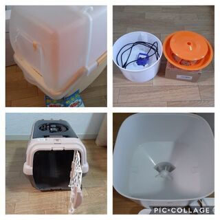 半額以下】猫飼育用品一式☆ケージ、トイレ、給水器、給餌器、キャリー