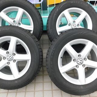 VW GOLF-7R 純正ホイール+ブリザックスタッドレスタイヤ　4本 フォルクスワーゲンゴルフ6純正ホイールスタッドレス