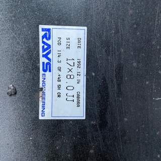 TOM\'S トムス RAYS cabala  17×8J+48 9J+45 PCD 114.3