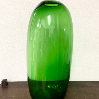 中古 IKEA 花瓶 グリーン(雑1-243)
