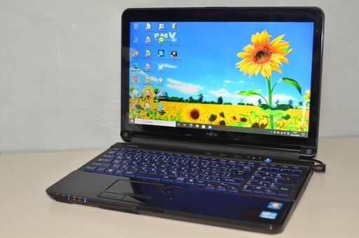 中古ノートパソコン Windows10+office 爆速新品SSD256GB 富士通 LIFEBOOK AH56/E i5-2520M/メモリ4GB/15.6インチ/ブルーレイ/USB3.0/カメラ