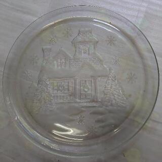 クリスマス用ガラス大皿