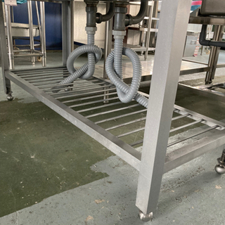 2槽シンク☆87501ステンレス