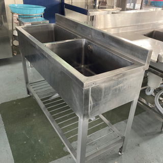 2槽シンク☆87501ステンレス