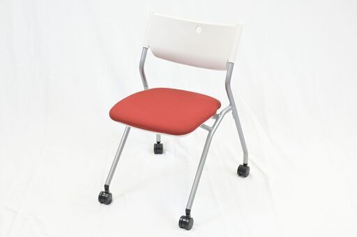 ミーティングチェア　PLUS　MC-PT5S　会議椅子　赤　175C