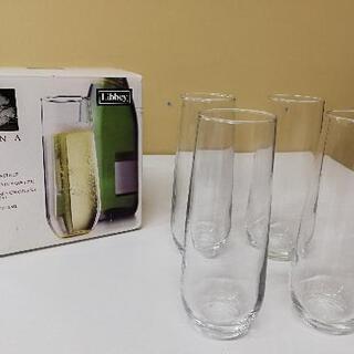 VINA 　フルートグラス　4つセット キッチン 食器 コップ 透明