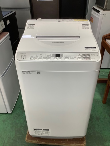 安心の1年保証付！！ SHARP　5.5kg縦型洗濯乾燥機　ES-TX 5C-S  2019年製