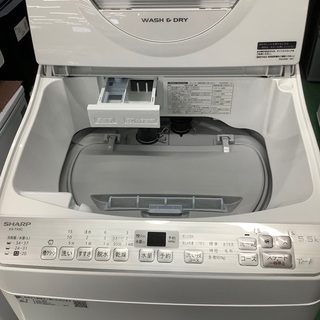 安心の1年保証付！！ SHARP 5.5kg縦型洗濯乾燥機 ES-TX