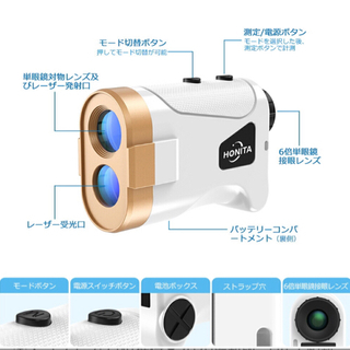 【新品未使用】最新版 ゴルフ 距離計 レーザー ゴルフスコープ  距離測定器 測定器 手ブレ補正  最大710YD レーザー 距離計 スロープ/直線距離モード 角度 防水 軽量 収納ケース付   