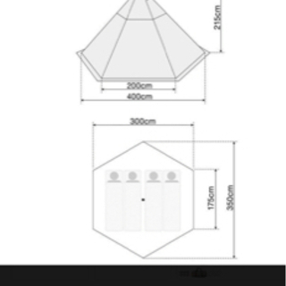 FIELDOOR  フィールドア　T/C400  ワンポールテント　グランドシート付