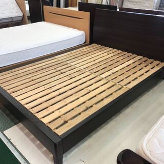 【愛品館八千代店】ニトリ　ダブルベッド　デュアルポケット【愛八BD】