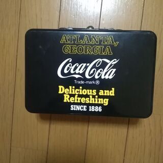 コカ・コーラ　缶バッグ(トランク)ノベルティー未使用　錆びシミ汚...